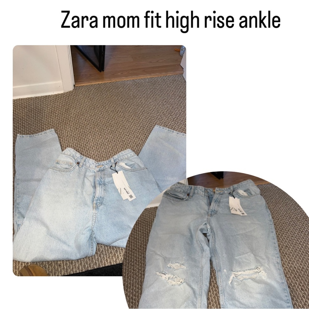 Zara mom fit high rise ankle